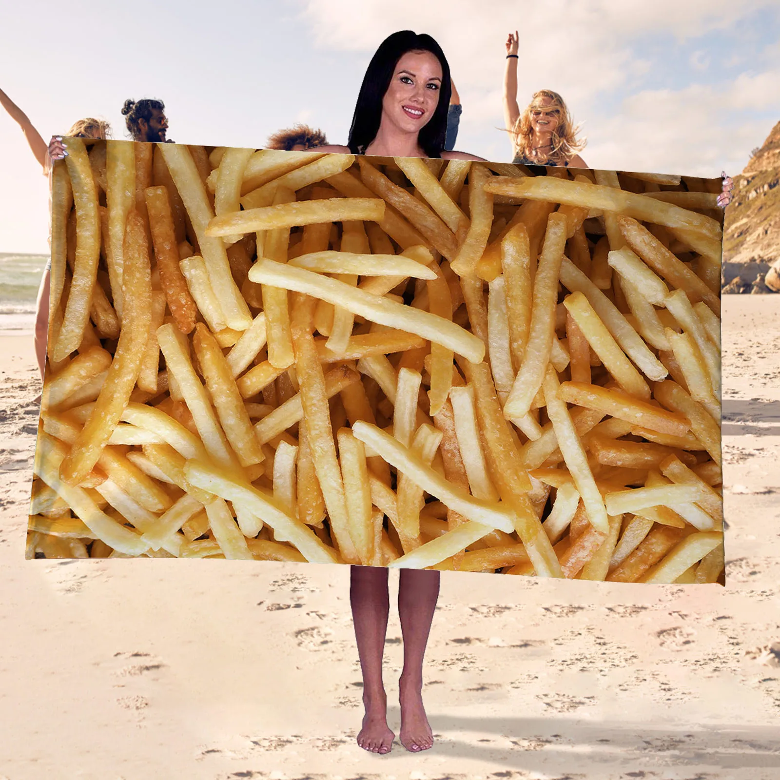 

Microfiber Beach Summer Baking Printing Velvet Bath Towel Quick Drying Towel Swimming Adult Inflatable for Pool