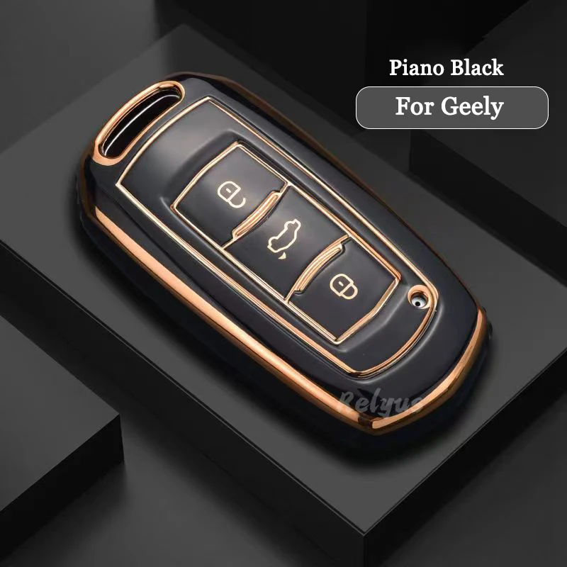 

Plating TPU Car Key Protected Case Cover for Geely Atlas Boyue NL3 EX7 Emgrand X7 EmgrandX7 SUV GT GC9 Borui Auto Accessories