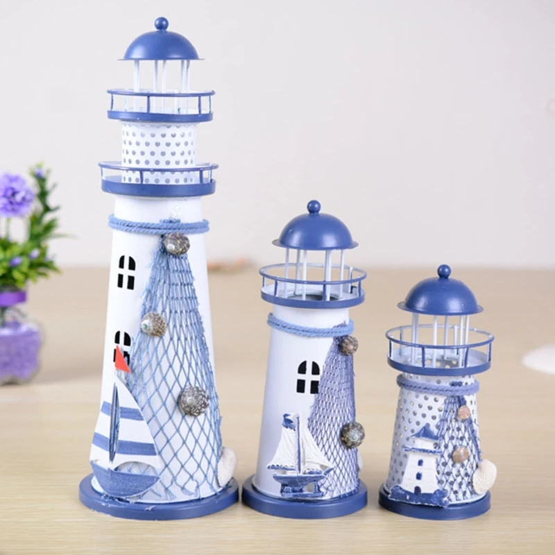 

Lighthouse Decor Decorative Nautical Lighthouse Rustic Ocean Beach Themed Decorations Crafted Tabletop Home Decor