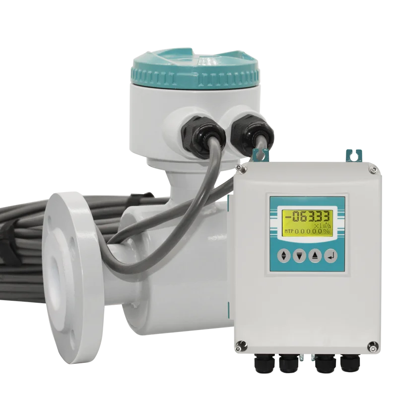 

Remote version IP68 sensor OLED display mag flowmeter