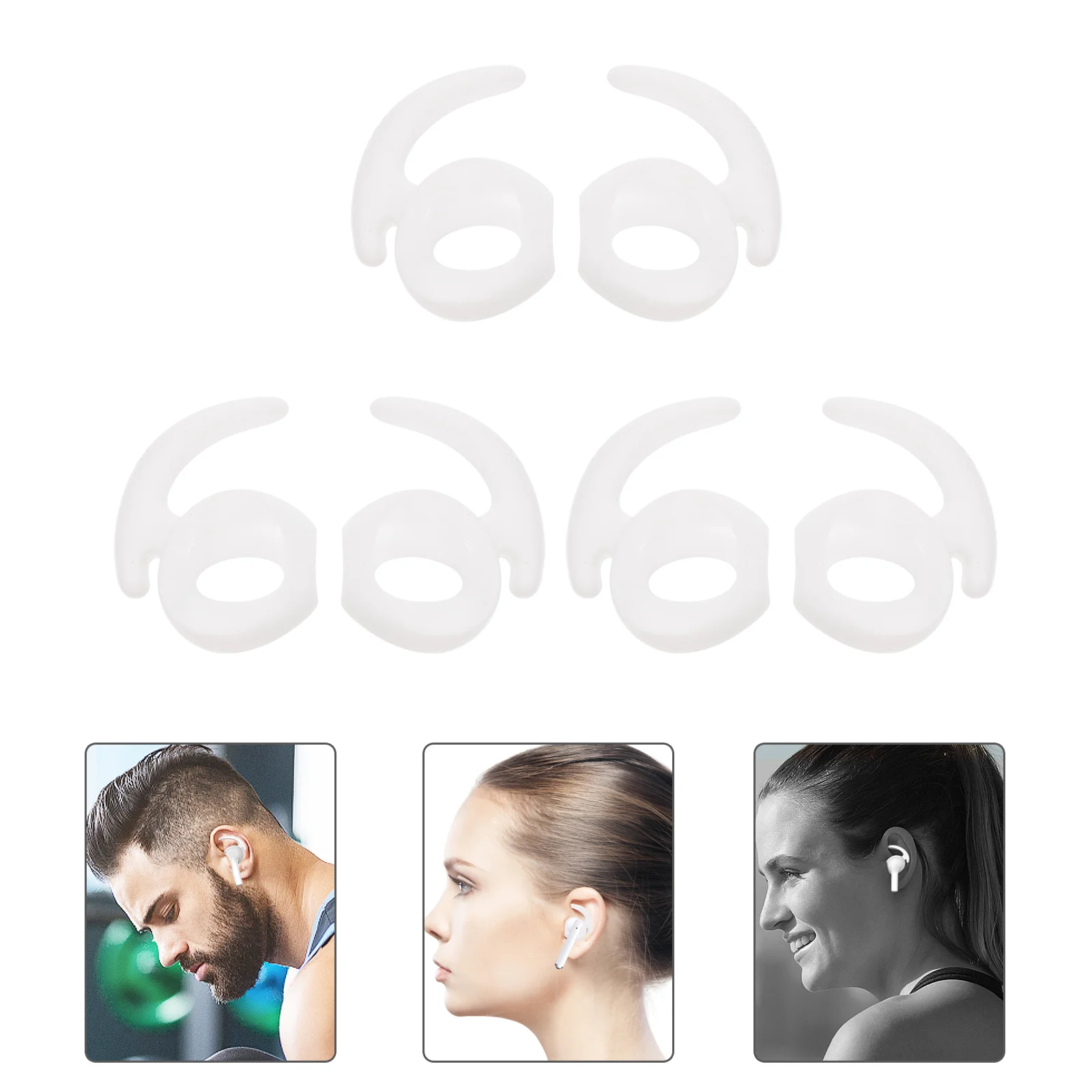 

6PCS/3Set Earbuds Ear Covers Wireless Headphones Ear Hook Ear Hooks Silicone Wireless Earphones Ear Covers