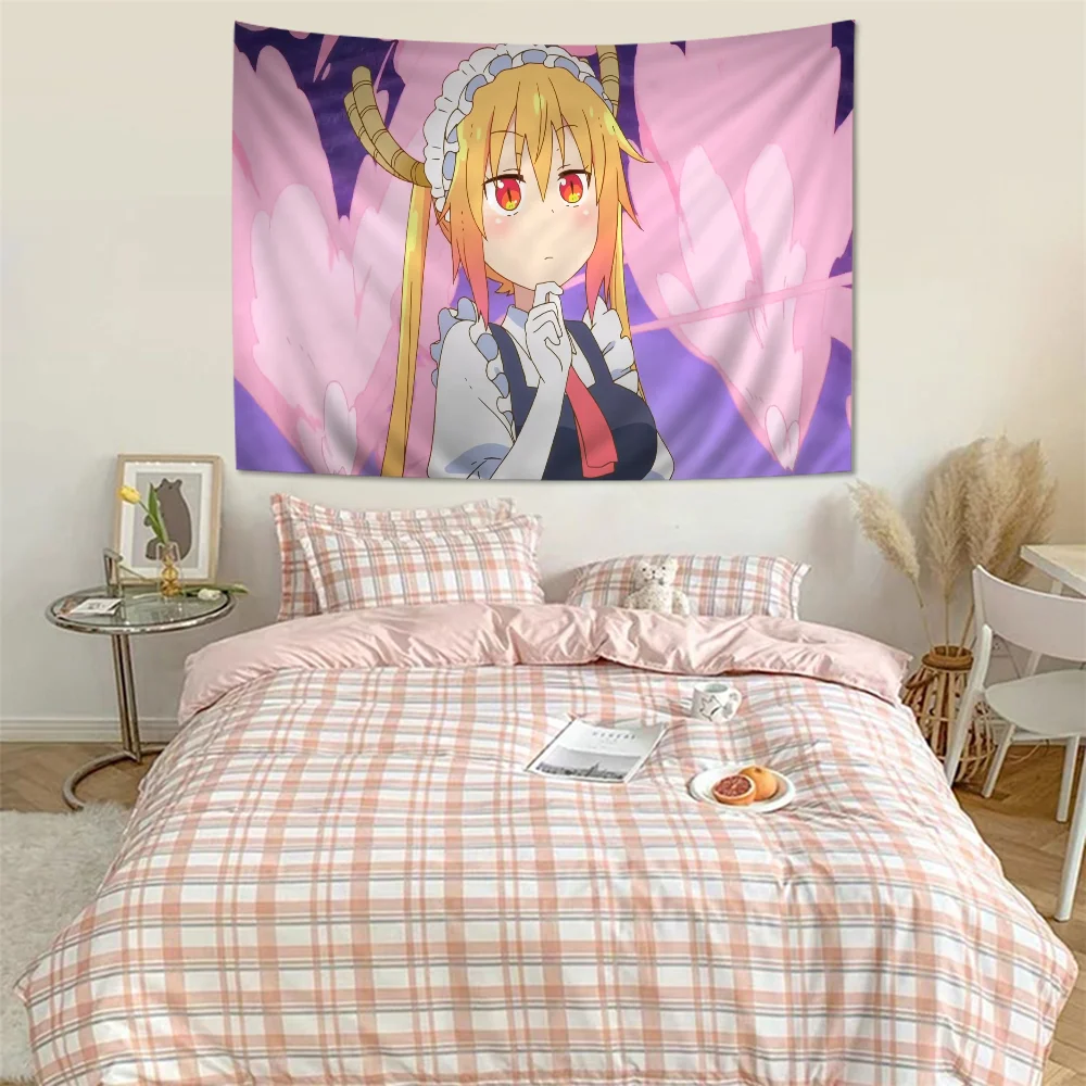 Настенные подвесные гобелены в стиле хиппи с аниме Miss Kobayashis Dragon Maid D для гостиной