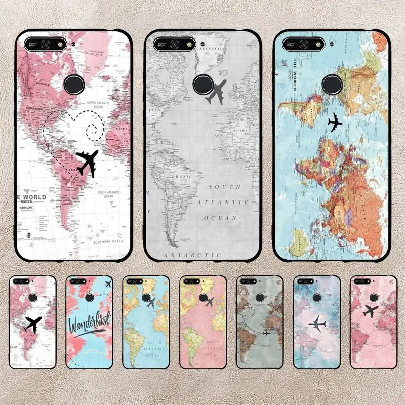 

Airplane Flying Map Phone Case For Xiaomi 11 10 12Spro A2 A2lite A1 9 9SE 8Lite 8explorer F1 Poco 12S Ultra Cove