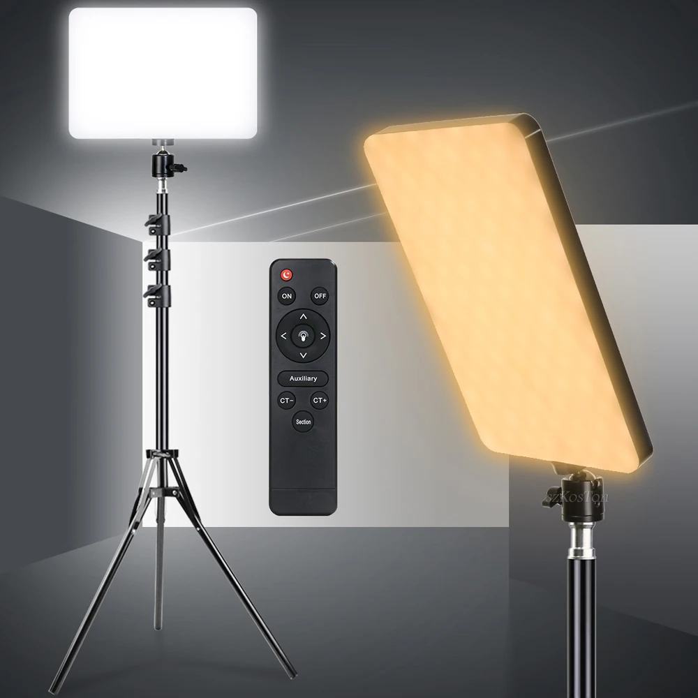 Estúdio de Fotografia Iluminação do Painel com Tripé Suporte para Youtube Fluxo ao Vivo Vídeo Fill Lâmpada Profissional Jogo Led Luz