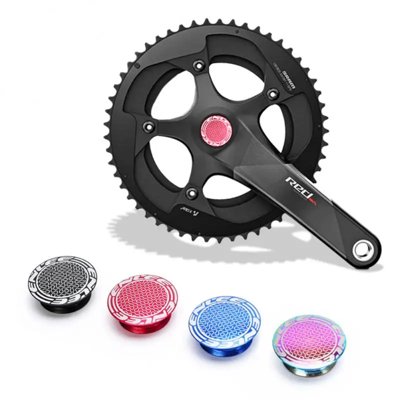 Bike Crank-Arm Cover Bicycle XT Hollw Crankset Screw Cap Aluminum Alloy Hollow One-piece Crankset Crank Dust Cover 25.9mm