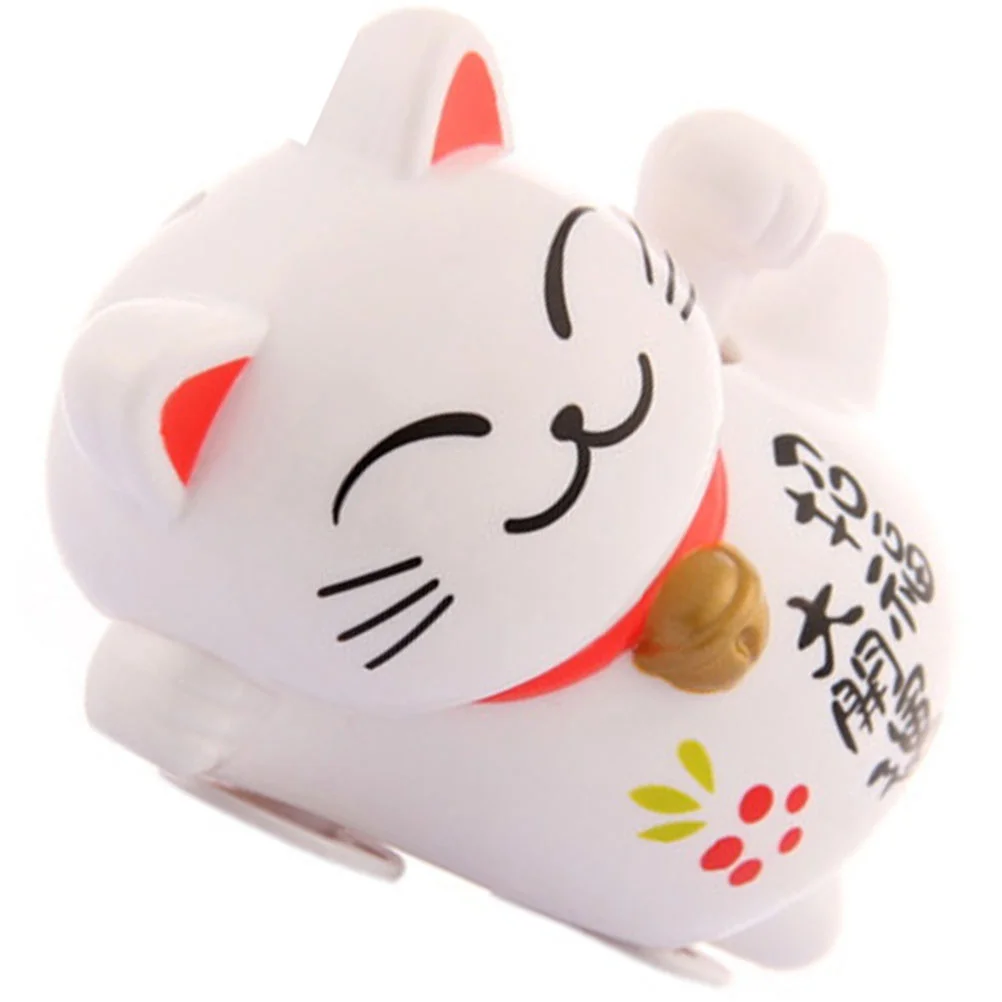

Cat Lucky Ornament Wealth Waving Solar Welcoming Statue Feng Figurines Neko Maneki Shui Desktop Car Fortune Figurine Luck Good