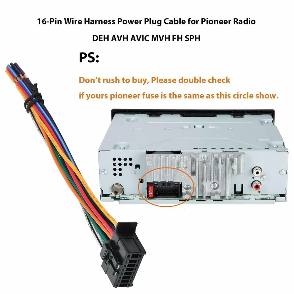 

Car Plug Wire Harness CD Player Plug CD Player Tail Line Line Length 1.5m With Handbrake Line 1pc Pioneer/pioneer