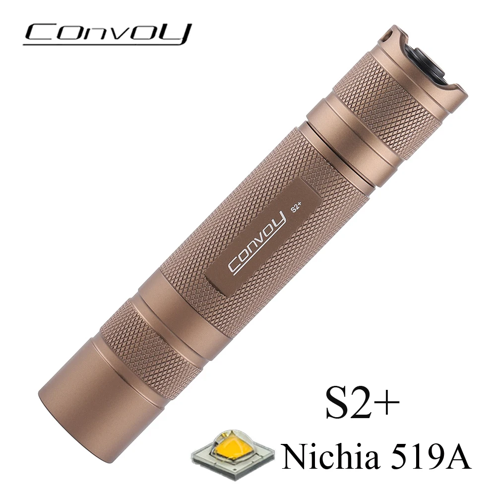 Convoy S2 Plus 519A фонарик 18650 мини-фонарик высокой мощности светодиодный Lanterna для