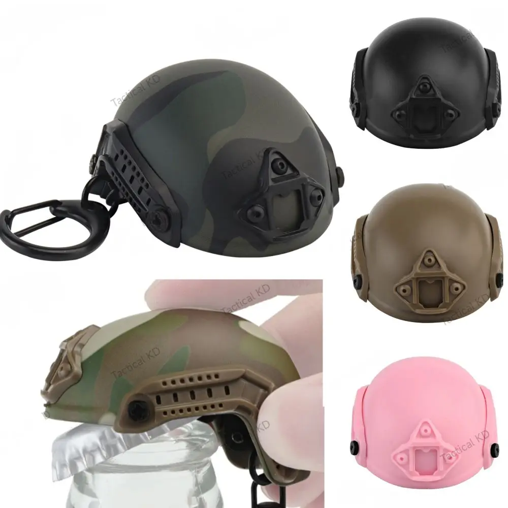 Tactical FAST Helmet Shape Keychain Beer Bottle Cap Opener Portable Decorations Keyring Key Chain Ring Trend Gift Collectibles
