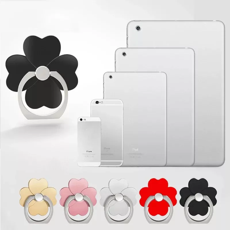 

Phone Finger Ring Holder Lucky Clover flower Universal Accessories Grip Desk Stand Mount Mobile Cell Phone sent phone holder