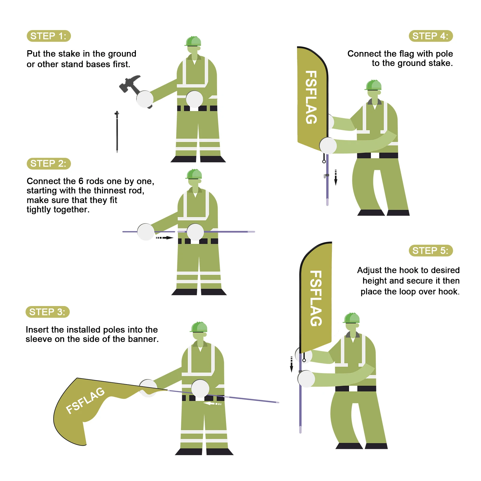 FSFLAG 1 шт. 280 см флаг с перьями для обуви лагеря флагштоком рекламный наружный