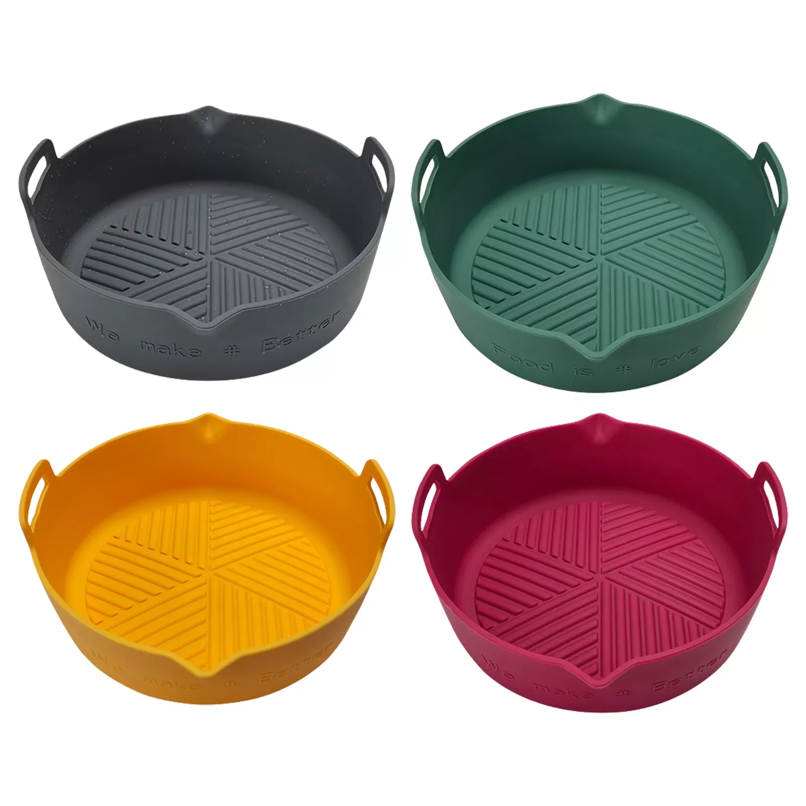 

NEW2023 Silicone Pot For Airfryer Air Fryers Oven Baking Tray Fried Chicken Basket Pizza Plate Grill Pan Cake Cooking Baking Too