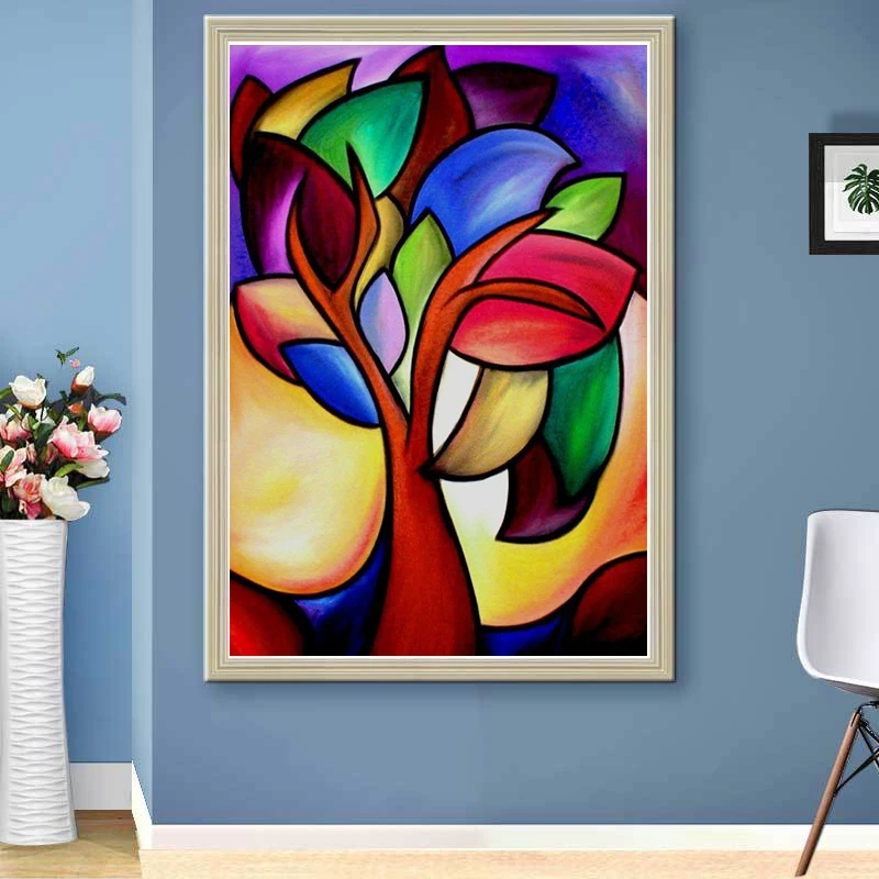 

Abstract Colorful 5D Diamond Painting DIY Full Diamond Art Embroidery Wall Art Rhinestone Cross Stitch Kits Gifts Home Decor