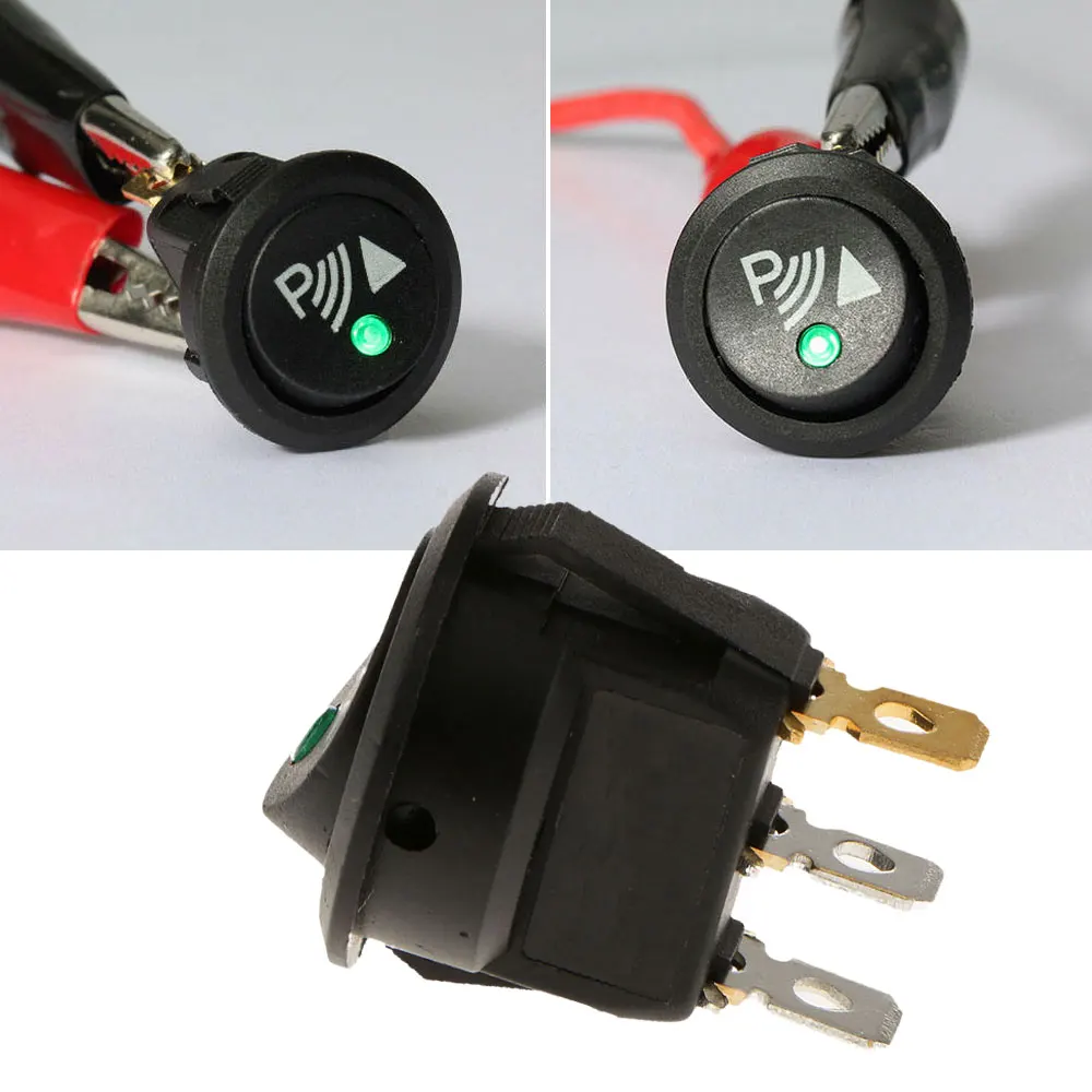 

Round 3 Pin Rocker / Parking Off Switch Front Rear Walking Sensor Perfect Match for The Original 12V Car Accessories