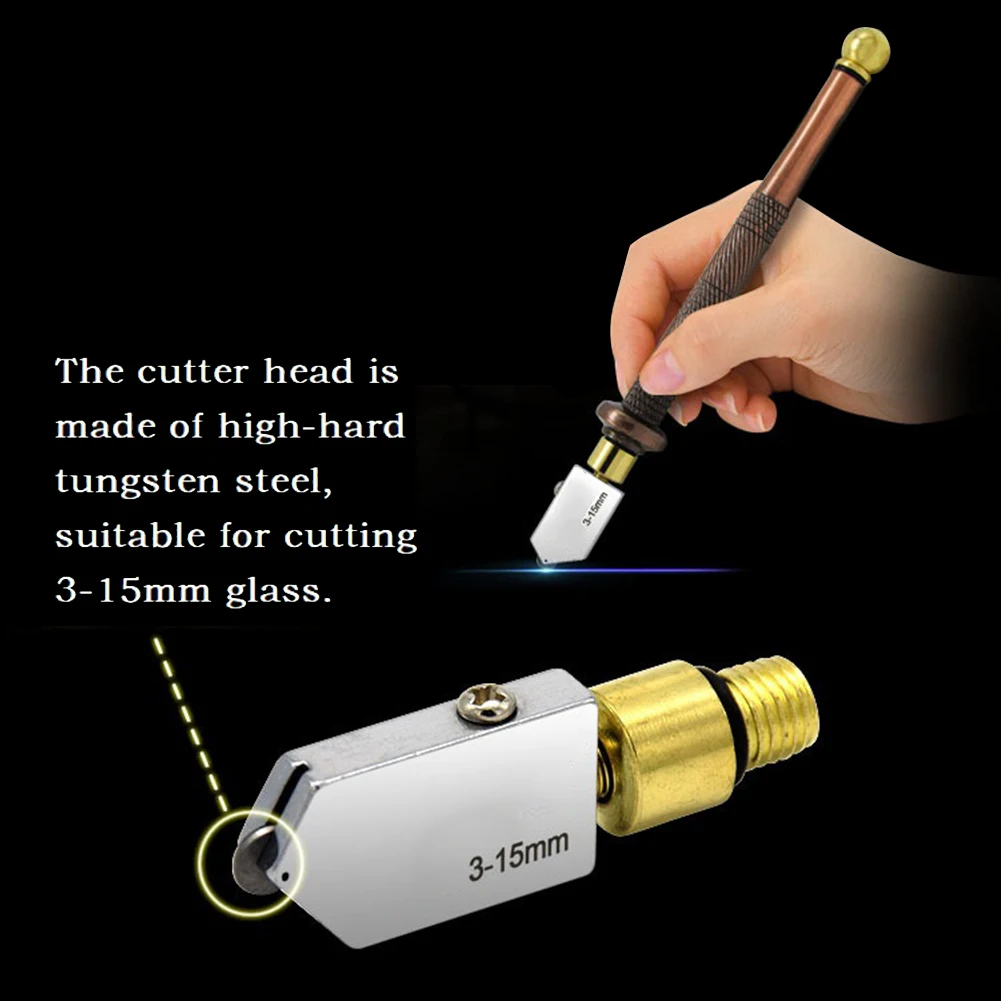 Glass Knife Tile Cutting Pen 175mm Alloy Cutting Wheel Cutting Pen Diamond Glass Tile Cutter Glass Cutter High Quality