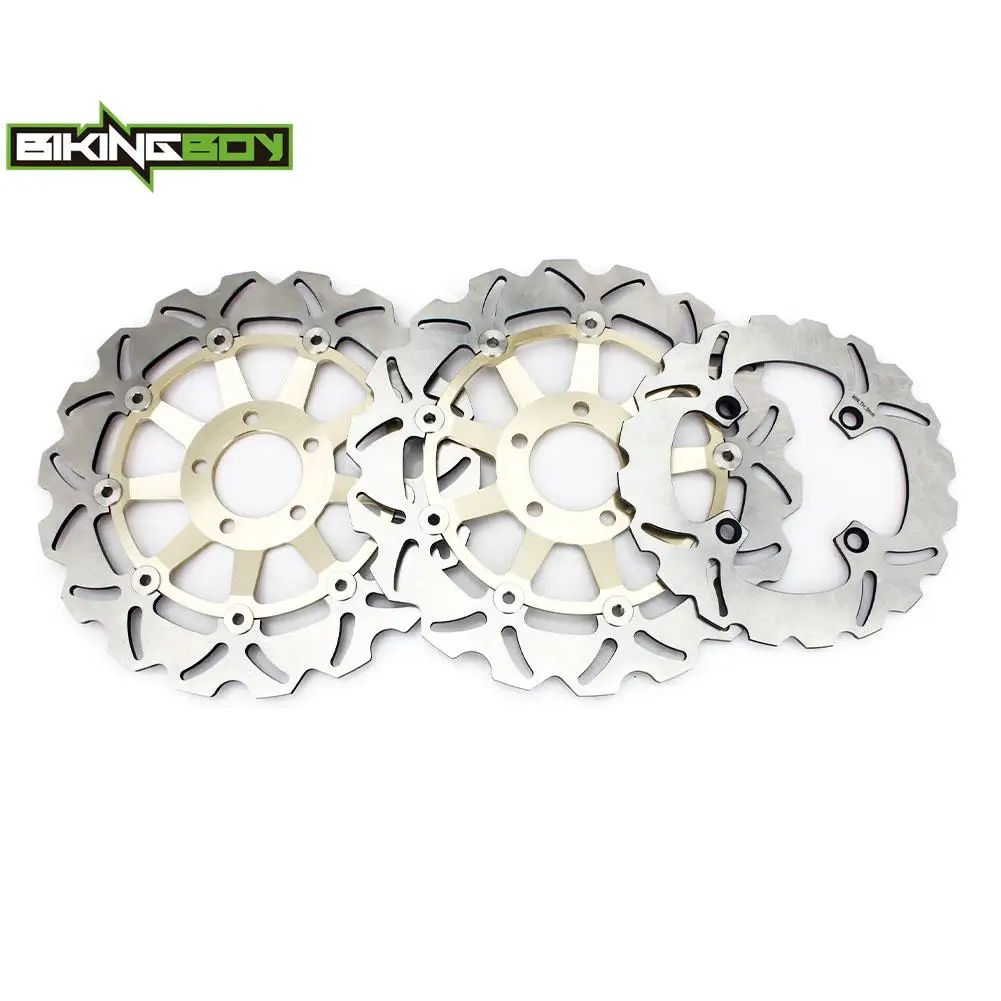 Фото BIKINGBOY Для Kawasaki ZX12R Ninja ZX-12R 00-06 Передние и задние тормозные диски (роторы) ZX 1200, комплект из нержавеющей стали №4