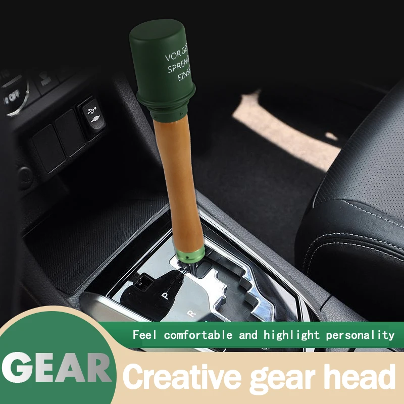 

Car personality creative shift knob metal wood shape style self manual gear lever refitting universal gear handle gear head