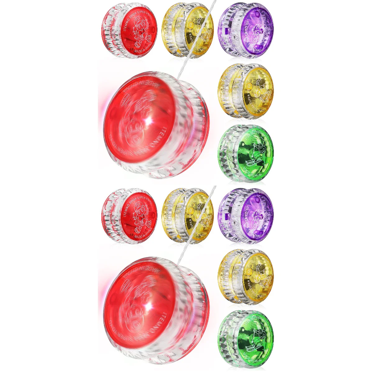 

12 Pcs Adult-toys Yo-yo Party Finger Playthings Light Kids Ball Fingertip Child