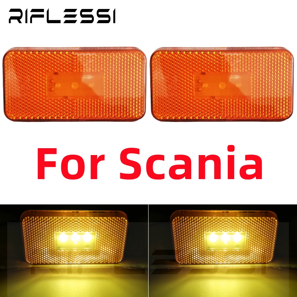 

2 x For Scania Side Light 24V LED Signal Indicator Lamp G P R S Series For Scania Truck Accessories