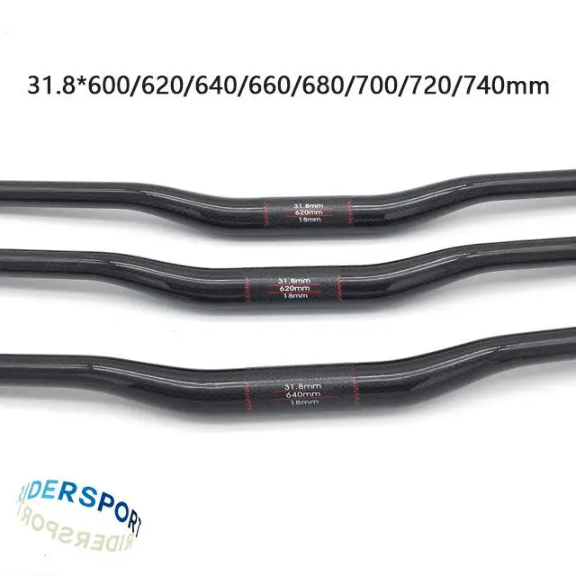 

Ручки для горного велосипеда из углеродного волокна, ручки для горного велосипеда без логотипа Rise Handiebar, Диаметр 31,8*600/620/640/680/700/720/740 мм