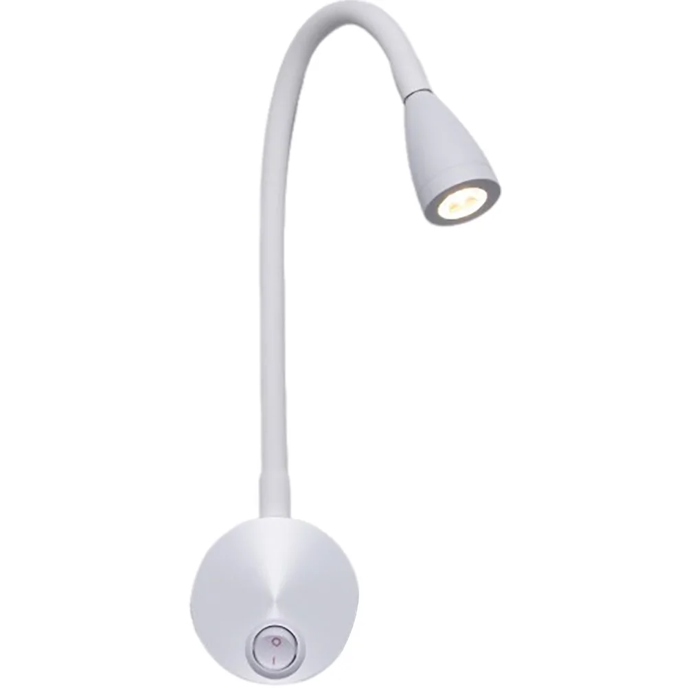 

Hose Wall Mounted Bedside Lamp Reading Light Wall-mounted White Aluminum Lights Bedroom Headboard