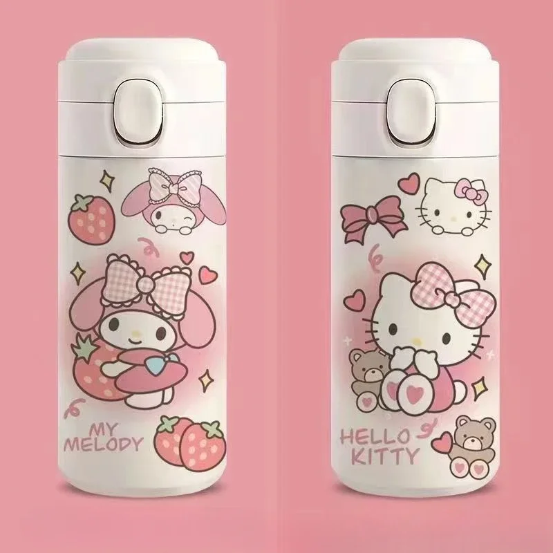 

Kawaii Sanrio аниме Моя Мелодия Hello Kitty Милая мультяшная Термокружка Высокая внешность уровень чашка милые вещи для девочек