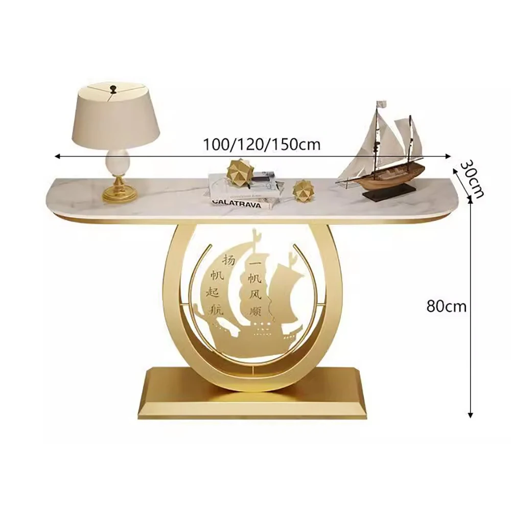 Гламурный эстетический консольный столик винтажный мраморный роскошный в