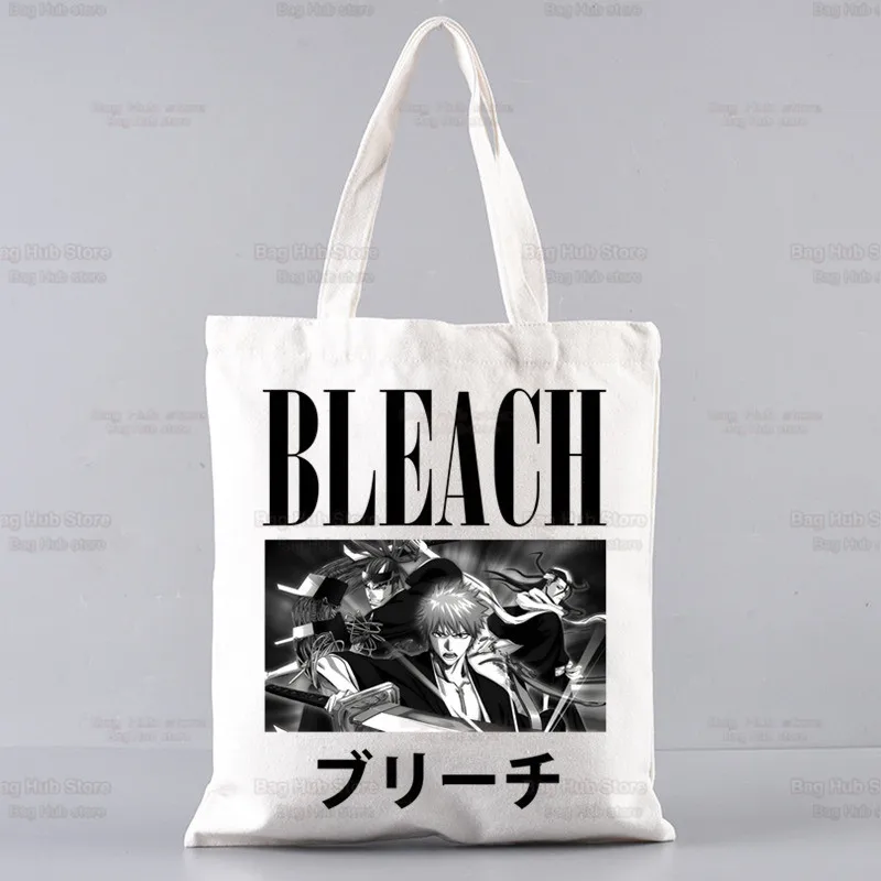 

Kurosaki Ichigo Tekkou Skull Shopping Bag Jute Tote Bleached Anime Bleach Shopping Bag Handbag Bolsas De Tela Tote Custom