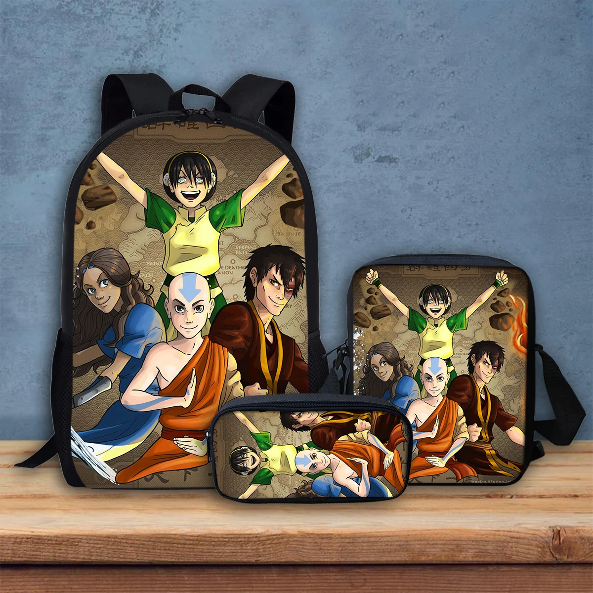 

3 шт./комплект, женская сумка-Кроссбоди с мультяшным принтом