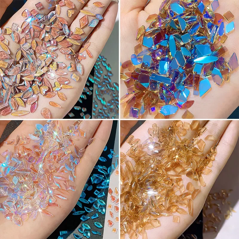 

Crystal AB for Nail Art, 100 pcs, rhinestone, Flatback gems for nail 3D decorations manicure make self