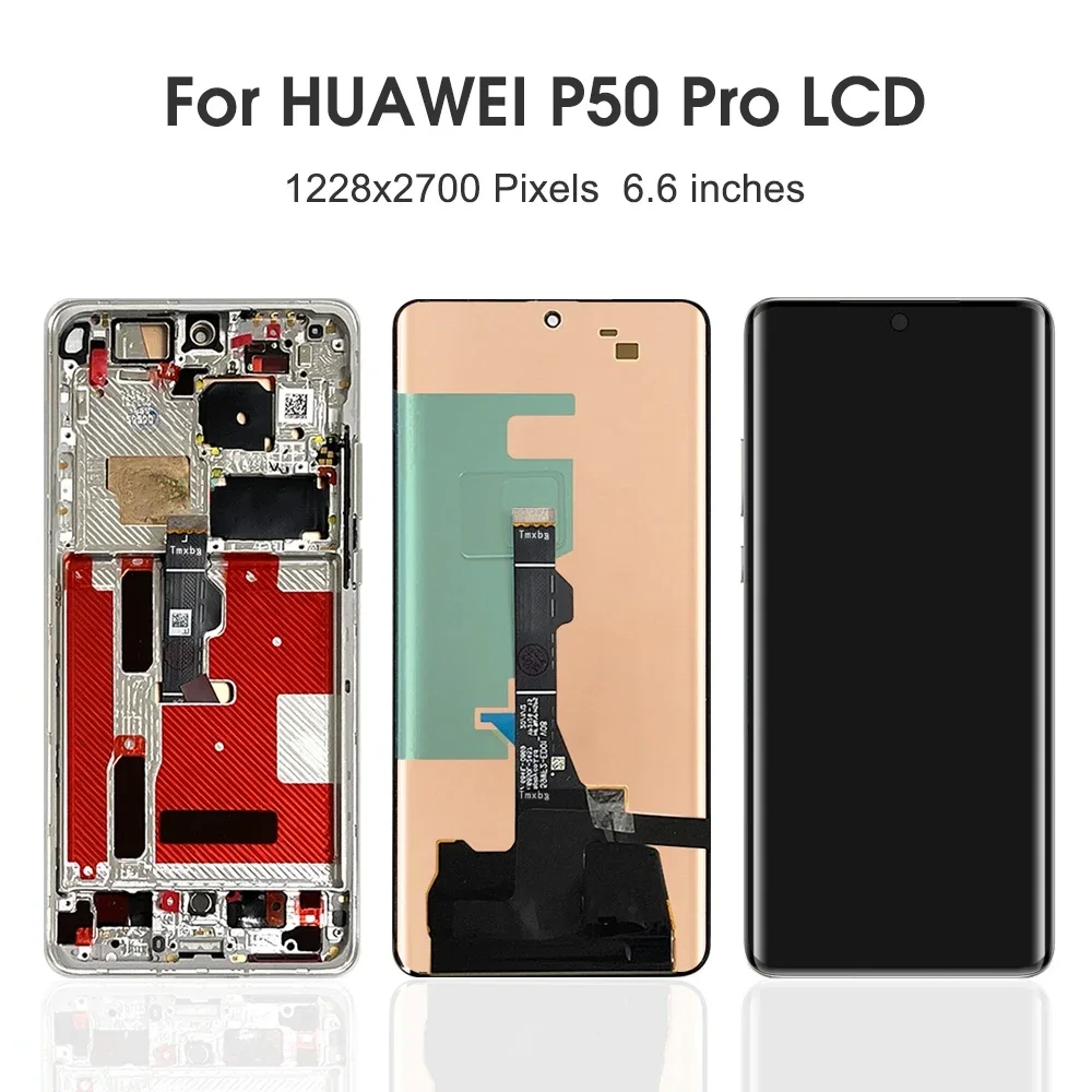 Для HUAWEI P50 Pro 6 ''для P50Pro JAD-AL50 JAD-LX9 JAD-AL00 ЖК-дисплей сенсорный экран дигитайзер в