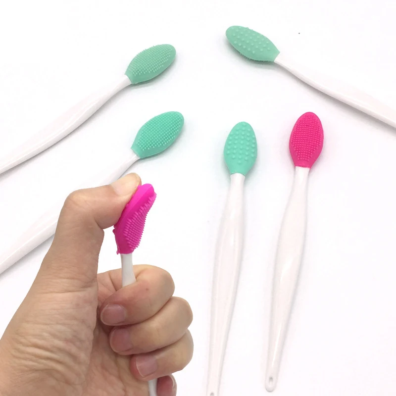 Силиконовая Двухсторонняя щетка для мытья носа многофункциональная черная