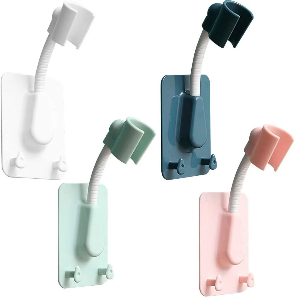 

360 держатель для душевой лейки Регулируемый самоклеящийся кронштейн для душевой лейки настенное крепление с 2 крючками подставка для ванно...