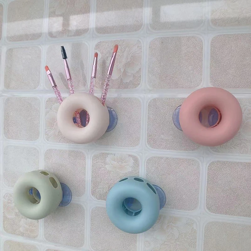 

ABS 4 Holes Suction Wall Toothbrush Holder Creative Couple Suction Cup Bathroom Shelf
