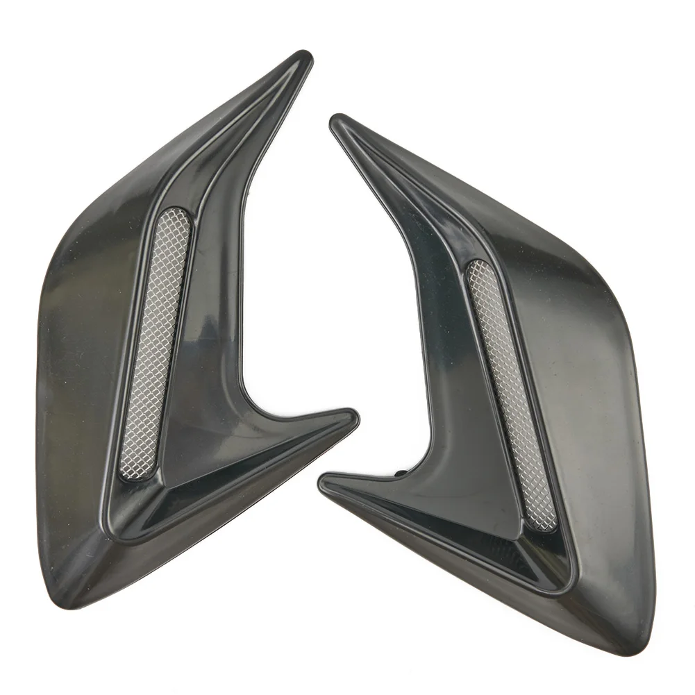 

Part Fender Tool Accessories Black Car Mesh Side Stickers 2PCS Trim ABS Vent Air Decoration Decorative Brand New