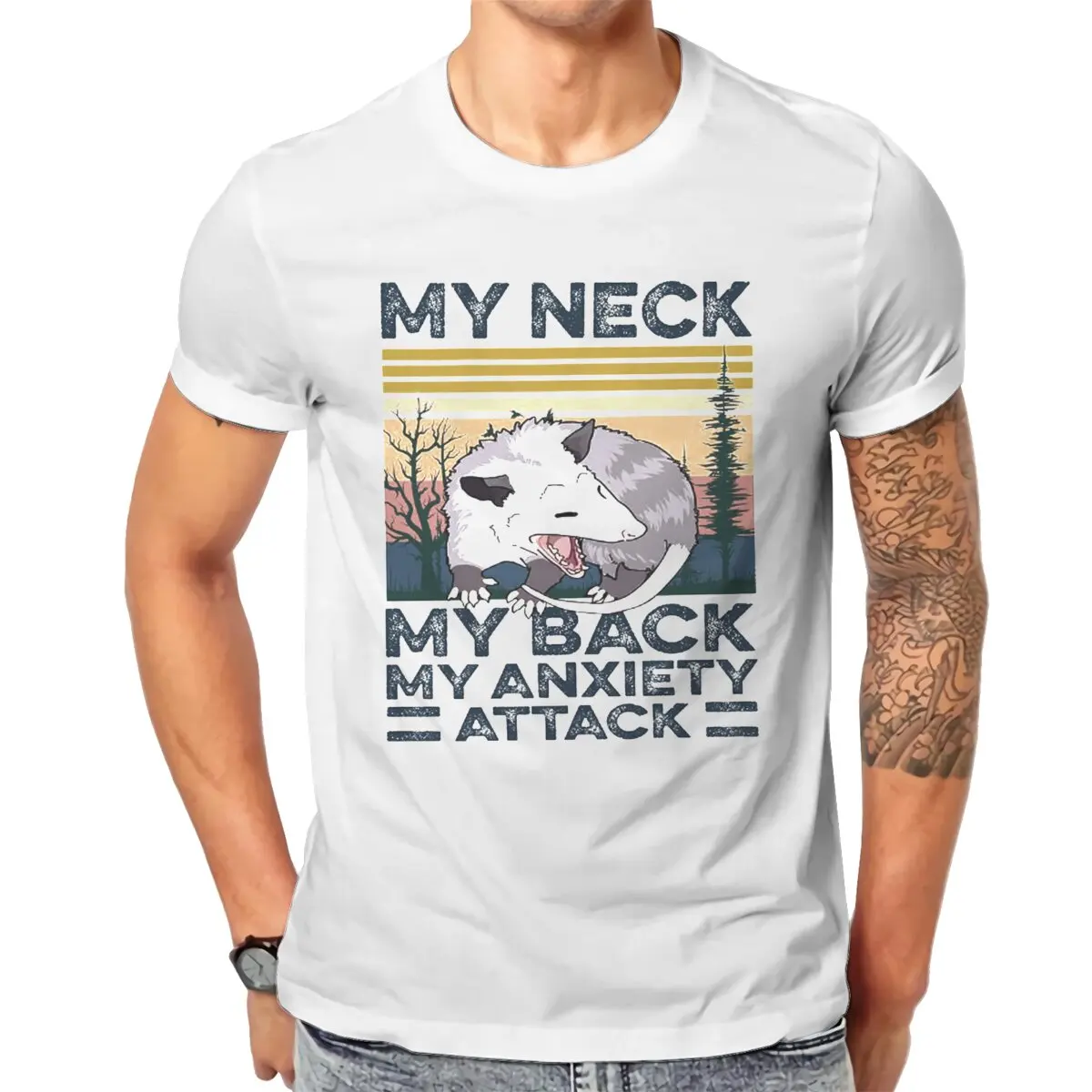 

Футболки с животными Opossum, мужские Смешные Милые удобные креативные хлопковые футболки с круглым вырезом, детские топы большого размера