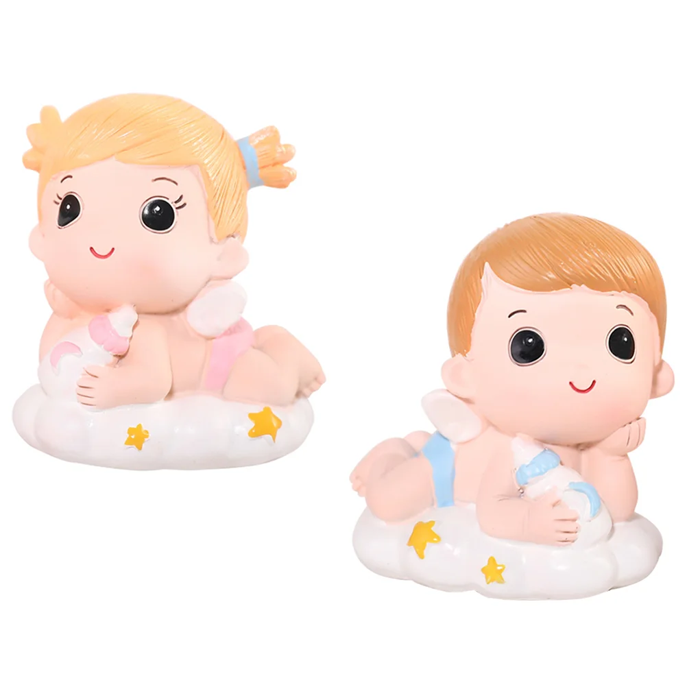 

Cake Decoration Adornment Figurine Ornament Baby Birthday Resin Mini Dolls