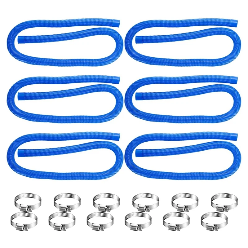 

Pool Hose,Pool Pump Replacement Connection Hose For Intex Filter Pump 607,637 And Above Ground Pools With Hose Clamps