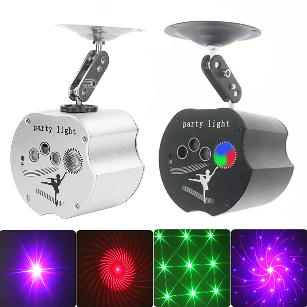 

LED Mini Laser Party Light USB Colorful Rotary Remote Control Flash KTV Bar RGB Voice Control Stage Light Holiday Effect Light