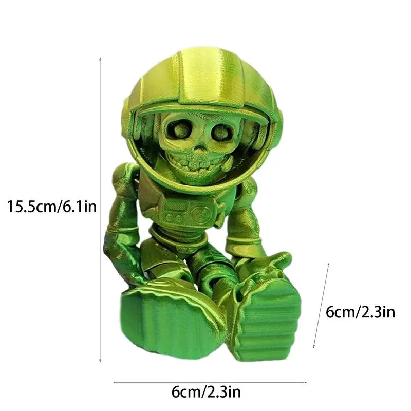 Шарнирный скелет с 3D принтом астронавт череп настольная игрушка декор