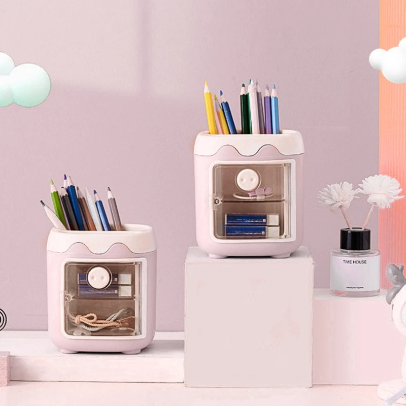 

Stationery-Organizer for Remote Makeup Brushes Desktop Storage-Holder Container