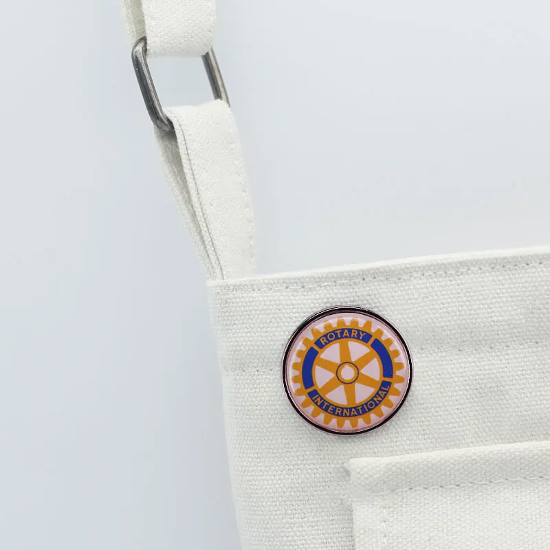 Поворотная эмалированная булавка с международным логотипом X брошь организации