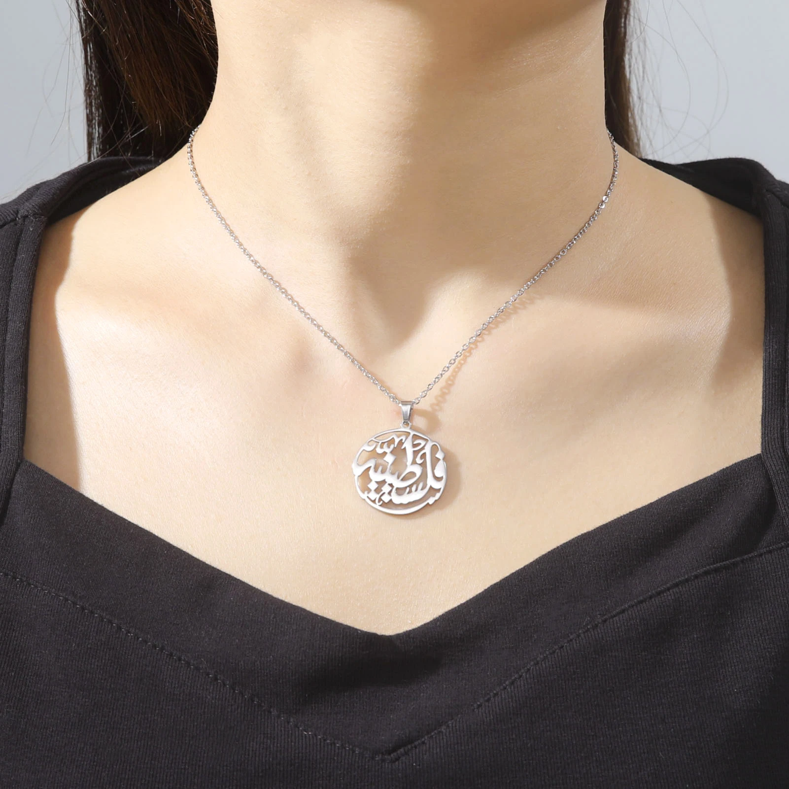 Круглый Кулон LIKGREAT Палестина ожерелье Мусульманский Исламский Коран ожерелья