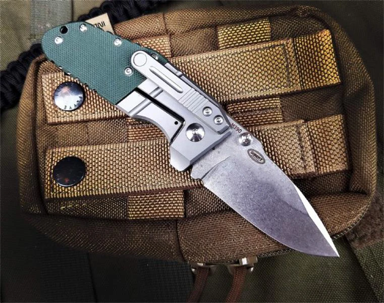 Mini High Quality BM 755 Folding Knife  M390 Blade Titanium Alloy G10 Handle Outdoor Self Defense Pocket Knives-BY29