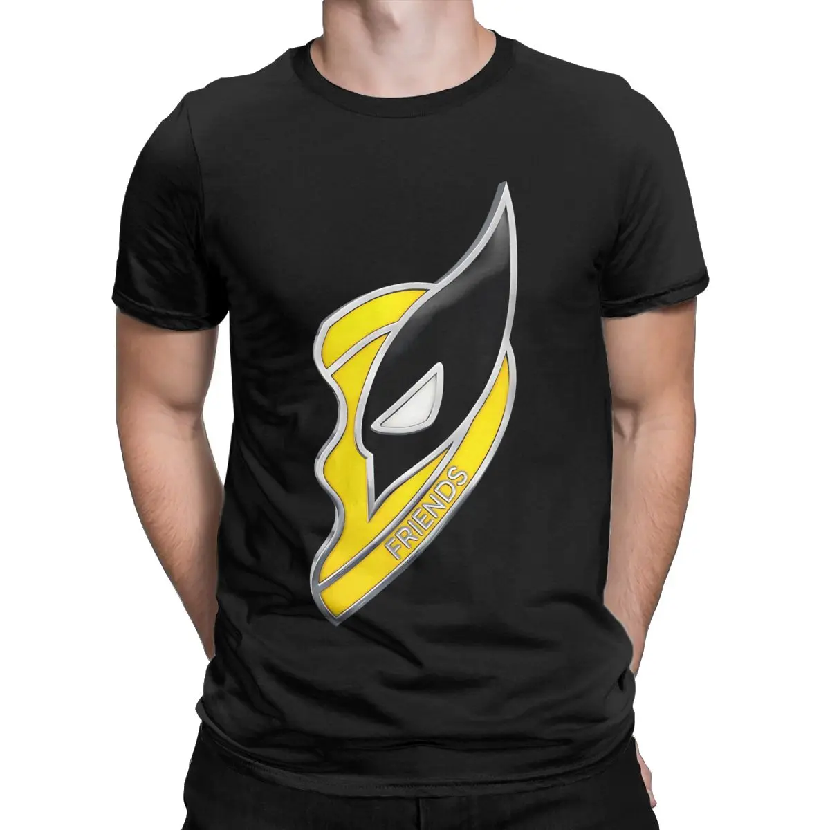 Модная мужская футболка Дэдпул и Росомаха хлопковые футболки с круглым вырезом