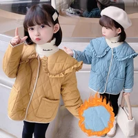 girls coat jacket cotton%c2%a0outwear overcoat 2022 cool warm thicken plus velvet winter autumn teenager childrens clothing