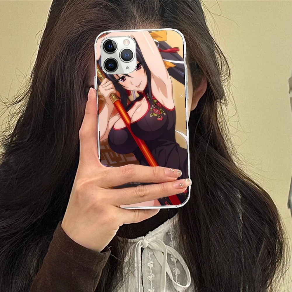 Школьный чехол DXD Akeno для сотового телефона iPhone 15 14 13 12 11 X XR XS 8 Pro Max Plus Mini прозрачный