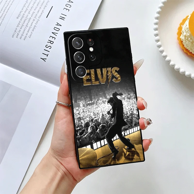 Фото Чехол для телефона Singer E-Elvis P-Presley для Samsung Galaxy S22 S23 Plus S24 FE S25 Edge S26 Ultra S20 S21 + черный мягкий чехол №4