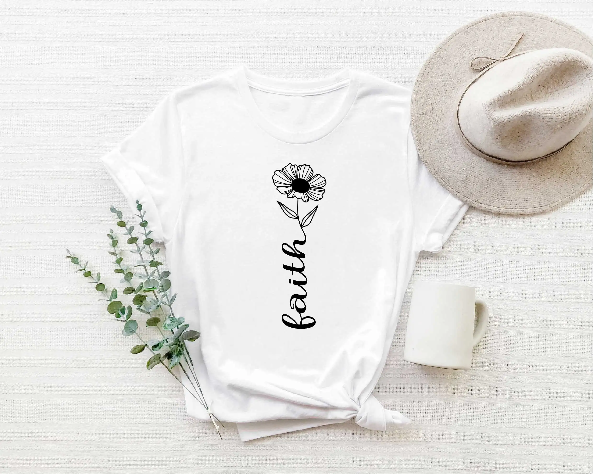 Футболка Flower Faith Wild Flowers Floral Nature Lover Ladies Moon Botanical