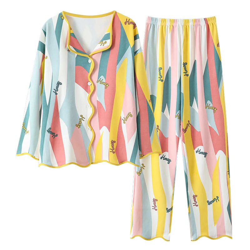Новинка женская пижама домашний костюм женские весенние и осенние модели